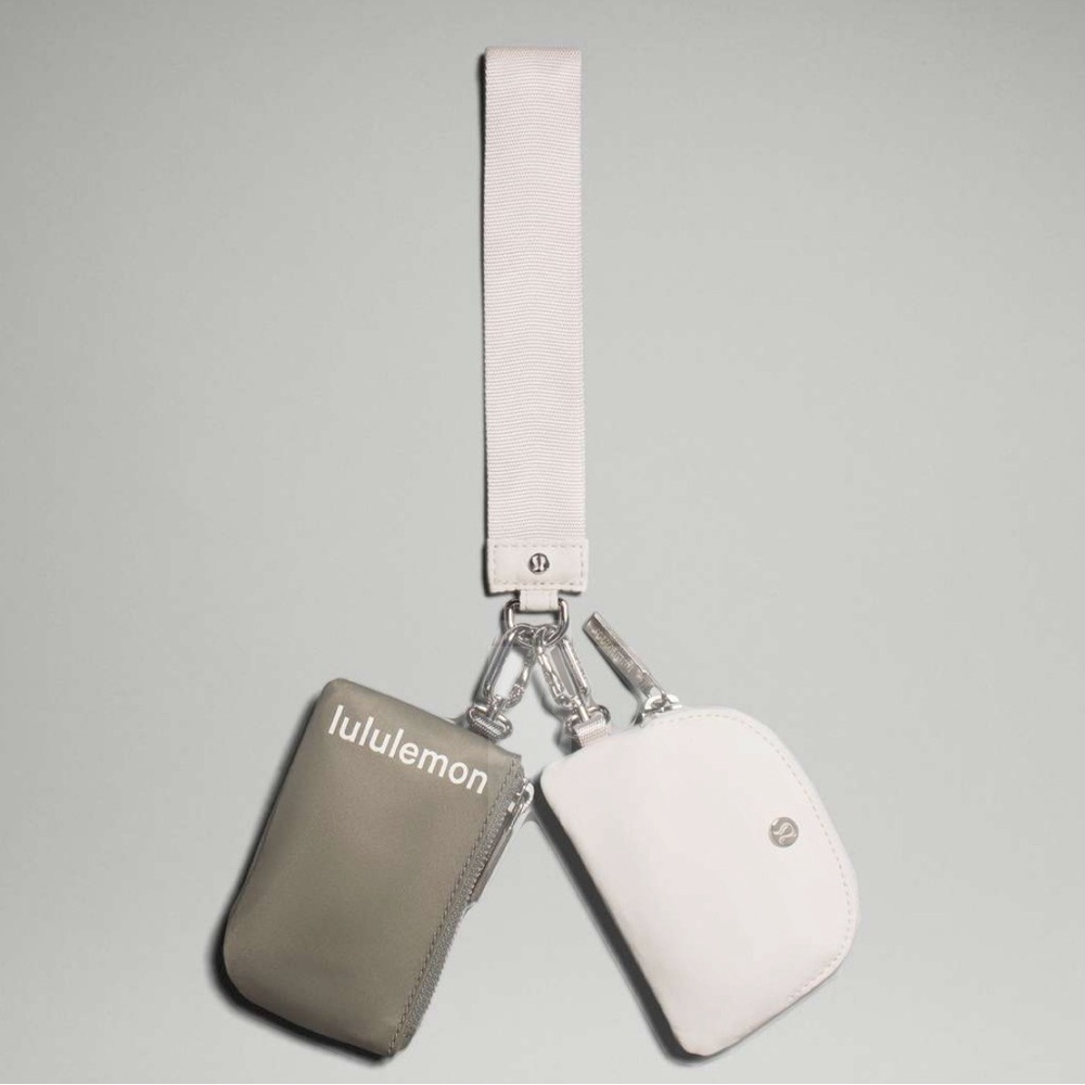 Lululemon Duo Pouch - Gray Sage and White Opal